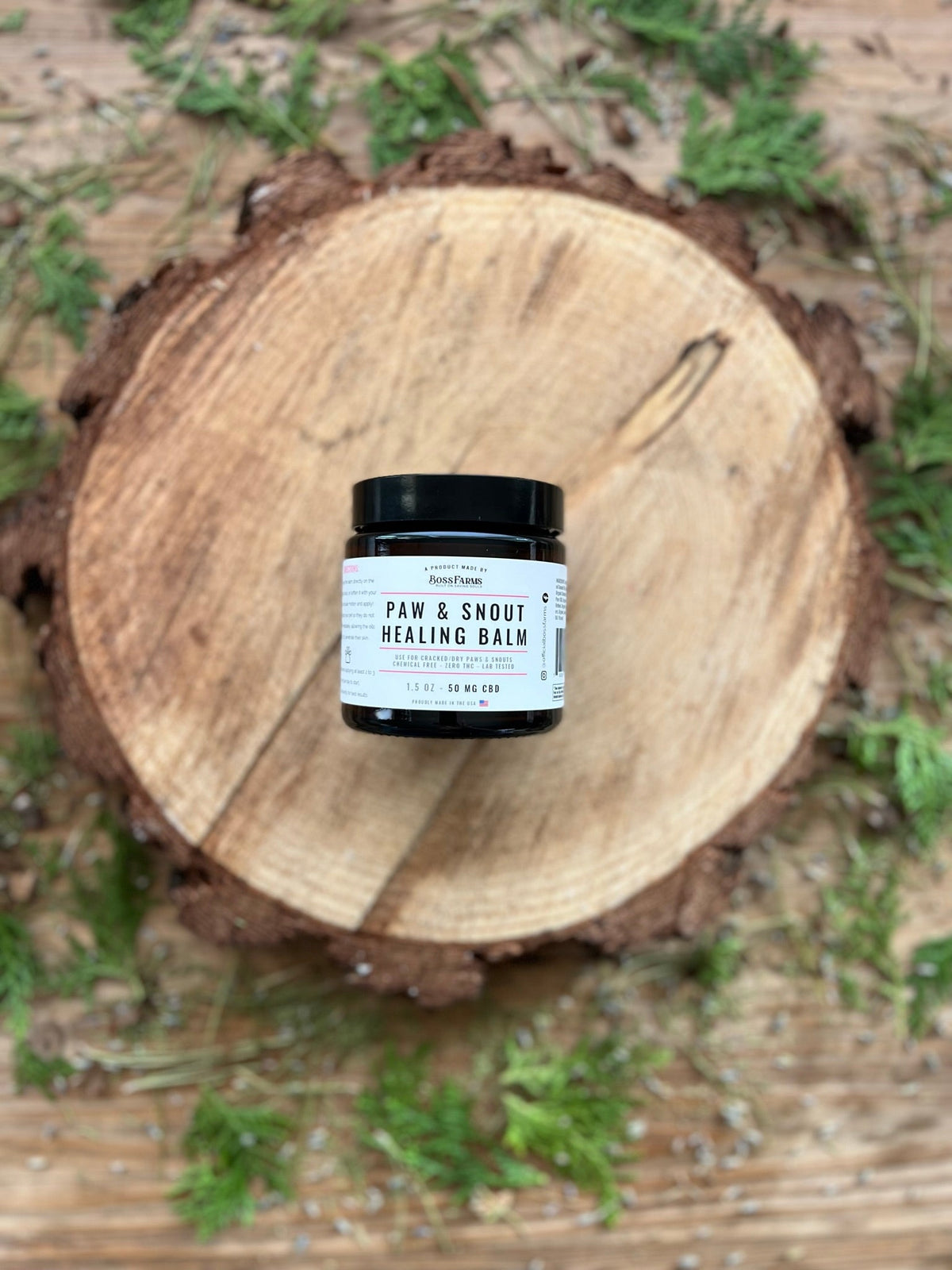 ๐พ B.O.S.S. Farms โSnout & Paw Comfort Balmโ ๐พ 50 mg CBD | For Dry Snouts, Cracked Paws - B.O.S.S. Farms