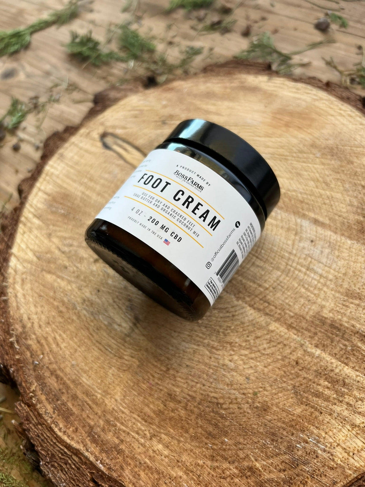 CBD Foot Cream for Sore, Dry & Cracked Feet - NEW 4 oz! - B.O.S.S. Farms