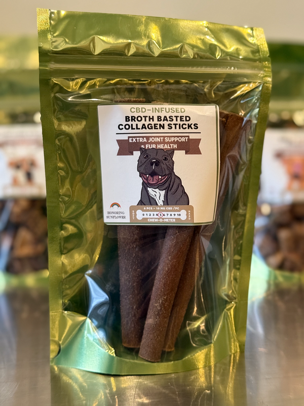 Broth Basted Beef Collagen Sticks - 6pcs 10mg cbd/pc