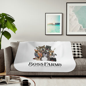 B.O.S.S. Farms Family Sherpa Blanket, Two Colors