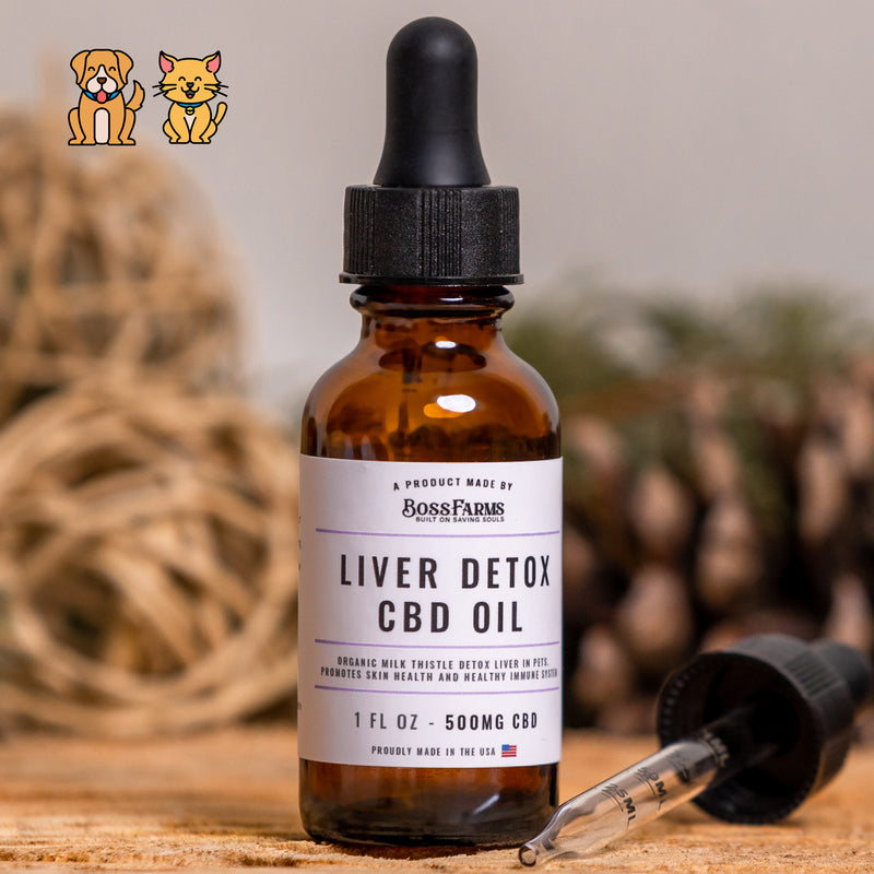 Liver Detox CBD Pet Oil : 1 oz - 500 mg - B.O.S.S. Farms